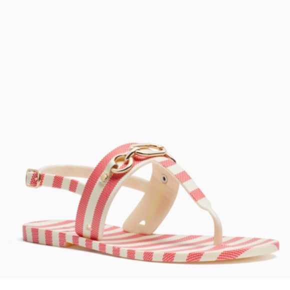 kate spade Shoes - NWT Kate Spade red and white rubber sandals
